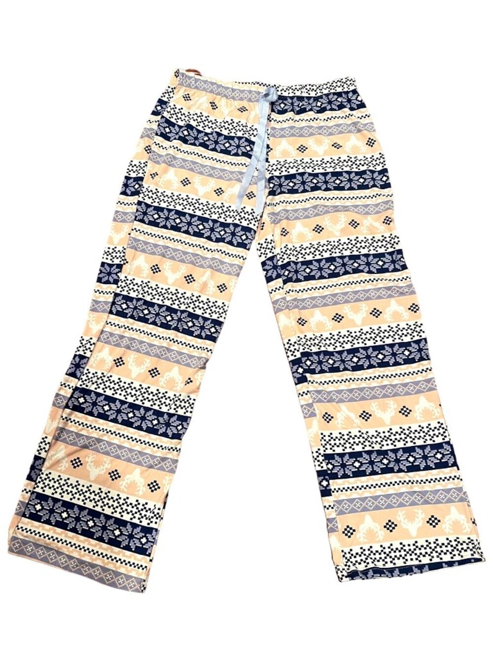 NWOT Kathy Ireland Reindeer Snowflake Pajama Pants Women's Cozy Holiday Lounge
